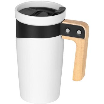 Кружка термическая "Grotto" белый/светло-коричневый/черный