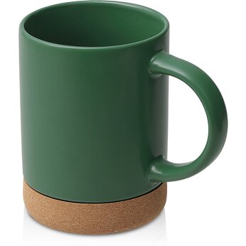Кружка 450 мл с пробковым дном "Корк & Бон", глубокий зеленый