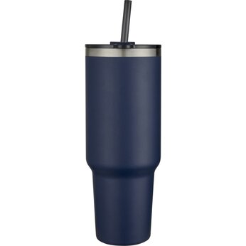 Термокружка "Sydney" с соломинкой,  Темно - синий