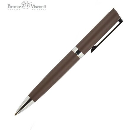 Ручка шариковая автоматическая BrunoVisconti® "MILANO" цвет корпуса коричневый, 1 мм