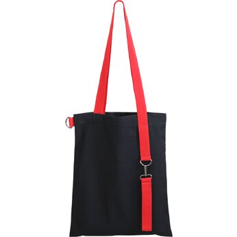 Сумка для покупок  "Superbag black" с ремувкой "4sb", черный/красный 199 C