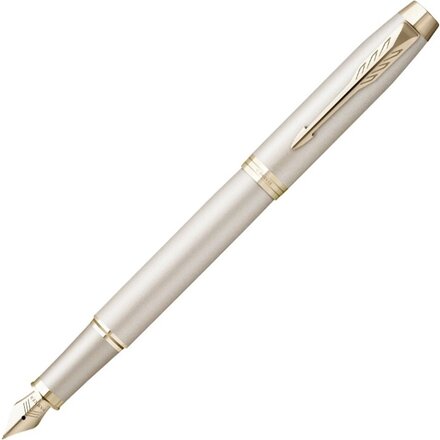 Перьевая ручка Parker IM Professionals Monochrome Champagne, перо: F, цвет чернил: Blue, в подарочной упаковке.