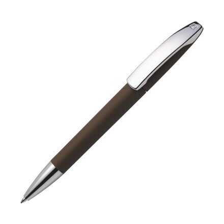 Ручка шариковая автоматическая "View GOM C CR" коричневый/серебристый
