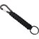 Брелок-веревочка "Austere" с карабином и кольцом, черный