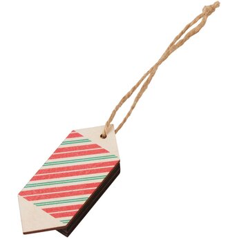 Ёлочная подвеска конфета из фанеры