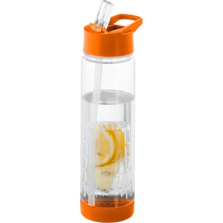 Бутылка для воды "Tutti Frutti" прозрачный/оранжевый
