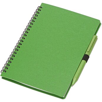 Блокнот "Toledo M" А5, с ручкой, зеленый
