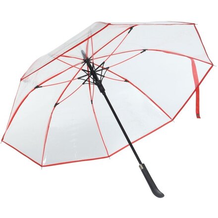Зонт-трость "Vip" прозрачный/красный