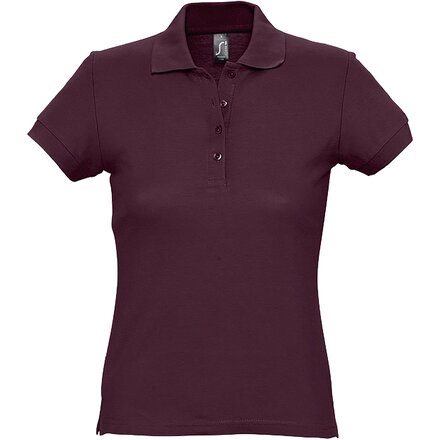 Рубашка-поло женская "Passion" 170, L, бордовый