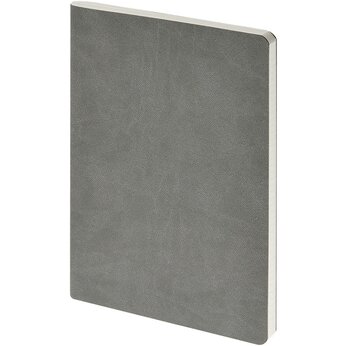 Бизнес тетрадь А5 "Megapolis flex" 60 л. soft touch клетка, светло-серый, размер A5