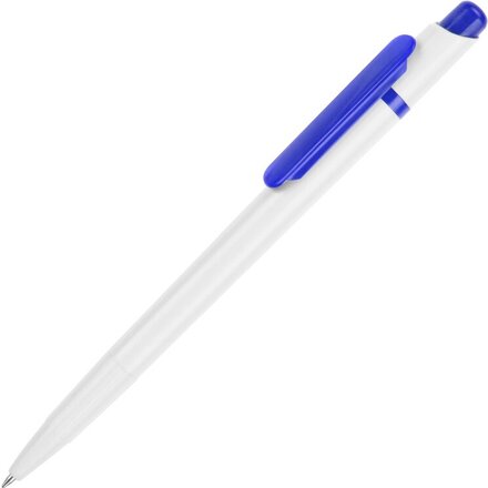 Ручка шариковая автоматическая "Этюд" белый/синий