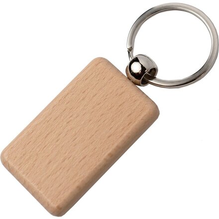 Брелок "TIMBER RECTANGLE", бежевый