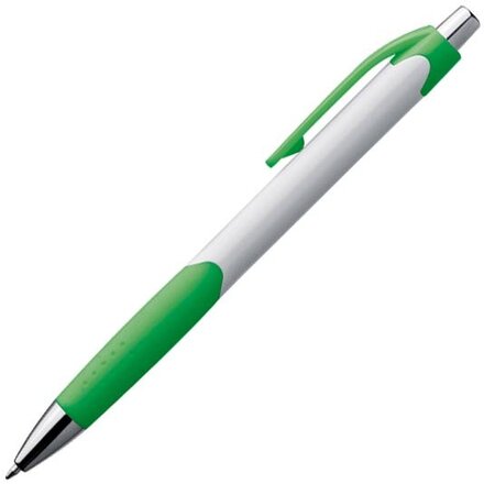 Ручка шариковая автоматическая "Mao" белый/зеленый