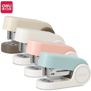 Скобосшиватель 12 л. "Deli Mini TA201", ассорти