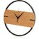 Деревянные часы с металлическим ободом, диаметр 30 см, "Time Wheel" горизонтальные, натуральный/черн