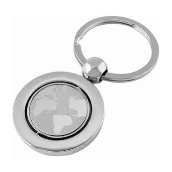 Брелок для ключей "Земной шар", серебристый