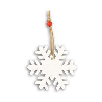 Подвеска елочная "Снежинка" белый