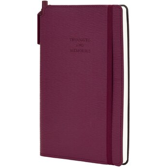 Блокнот А5 "Ripple wine" на резинке, бургунди