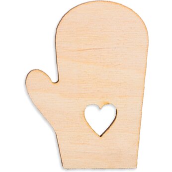 Подвеска декоративная елочная "Варежка" светло-коричневый