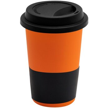 Кружка "Magic To Go" софт-тач, оранжевый/черный