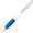 Ручка шариковая автоматическая "Nash" белый/синий/серебристый