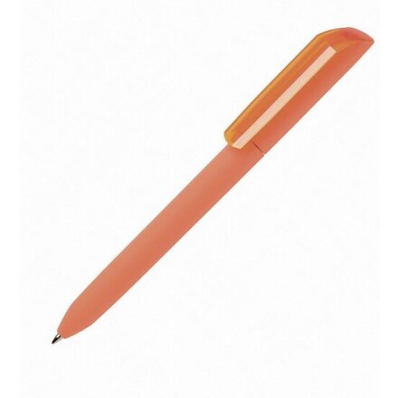 Ручка шариковая автоматическая "Flow Pure GOM 30 F" софт-тач, неоновый оранжевый