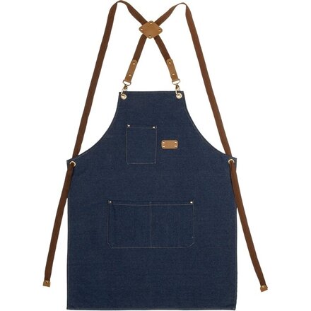 Джинсовый фартук с карманами Fry, синий