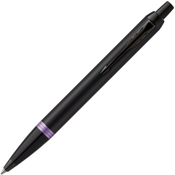 Шариковая ручка Parker IM Vibrant Rings Flame Amethyst Purple, стержень: M blue, в подарочной упаковке.