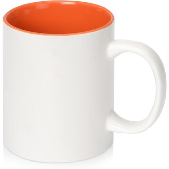 Кружка Sublime Color XL для сублимации 440мл, белый/оранжевый