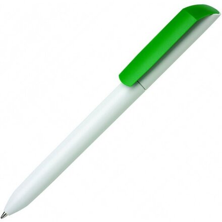 Ручка шариковая автоматическая "Flow Pure MATT B" белый/зеленый