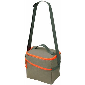 Изотермическая сумка-холодильник "Neo Classic" c контрастной молнией, серый/оранжевый