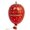 Украшение новогоднее "Воздушный шарик красный" красный/золотистый