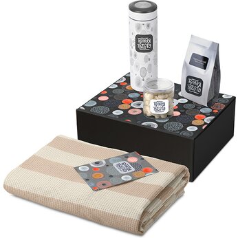 Подарочный набор «Re:y. Warm» с пледом, термосом и чаем