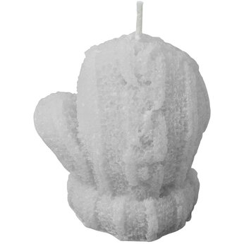 Свеча "Рукавичка", серый