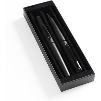 Набор "Eternity M" матовый черный: ручка шариковая автоматическая и роллер