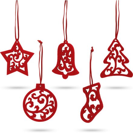 Набор новогодних игрушек "Jubany" красный