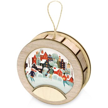 Подвеска елочная "625334 Шар" натуральный