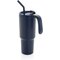 Кружка термическая "Graphic" с трубочкой, темно-синий