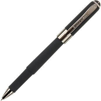 Ручка пластиковая шариковая «Monaco», черный/вороненая сталь