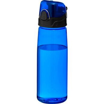 Бутылка для воды "Capri" прозрачный синий/черный
