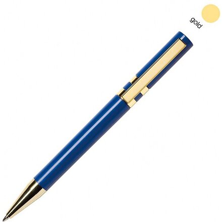 Ручка шариковая автоматическая "Ethic C GOLD" синий/золотистый