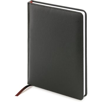 Ежедневник недатир. А5+ 145*205 мм, 352 стр., лин. "Leader" тверд. обл. кожзам., черный