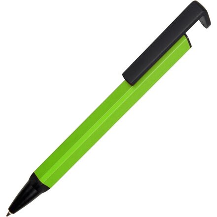 Ручка шариковая автоматическая-подставка "Кипер Q" зеленое яблоко/черный