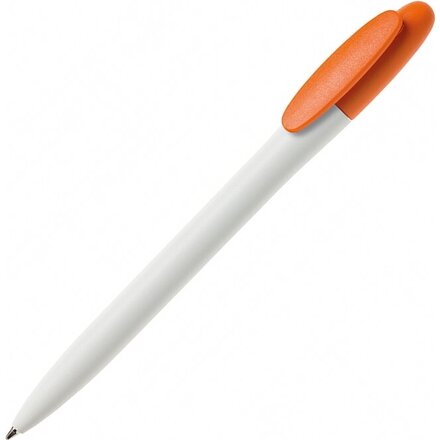 Ручка шариковая автоматическая "Bay MATT BC" белый/оранжевый