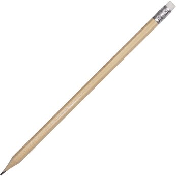 Карандаш простой "Presto" с ластиком, натуральный