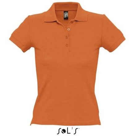 Рубашка-поло женская "People" 210, L, оранжевый