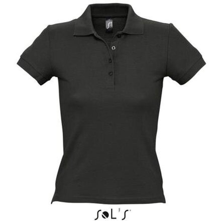 Рубашка-поло женская "People" 210, S, черный