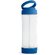 Бутылка для воды "Quintana" c подставкой для смартфона и ремнем, прозрачный/королевский синий