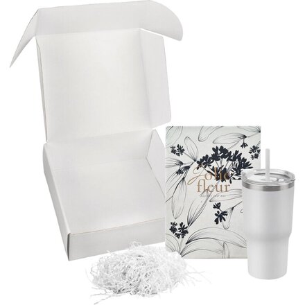 Набор подарочный: Кружка термическая "Joyner M", ежедневник недатированный "Fleur", коробка подарочная, наполнитель