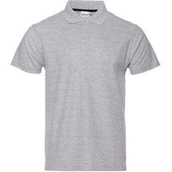 Рубашка-поло мужская "STAN" 185, 5XL, серый меланж